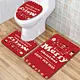 Custom Polyester 3D Digital Printed 3-Piece Set Bath Mat for Toilet